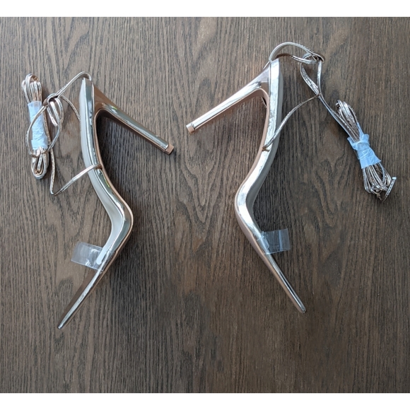 Rose Gold Point Toe Sandal - Picture 4 of 8